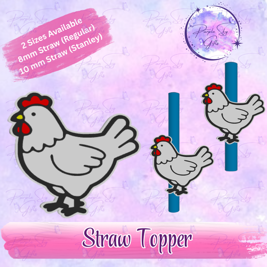 Chicken Hen Straw Topper