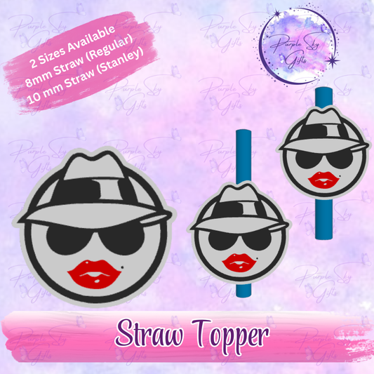 Lowrider Woman Female Straw Topper