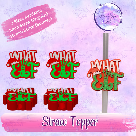 What The Elf Christmas Straw Topper