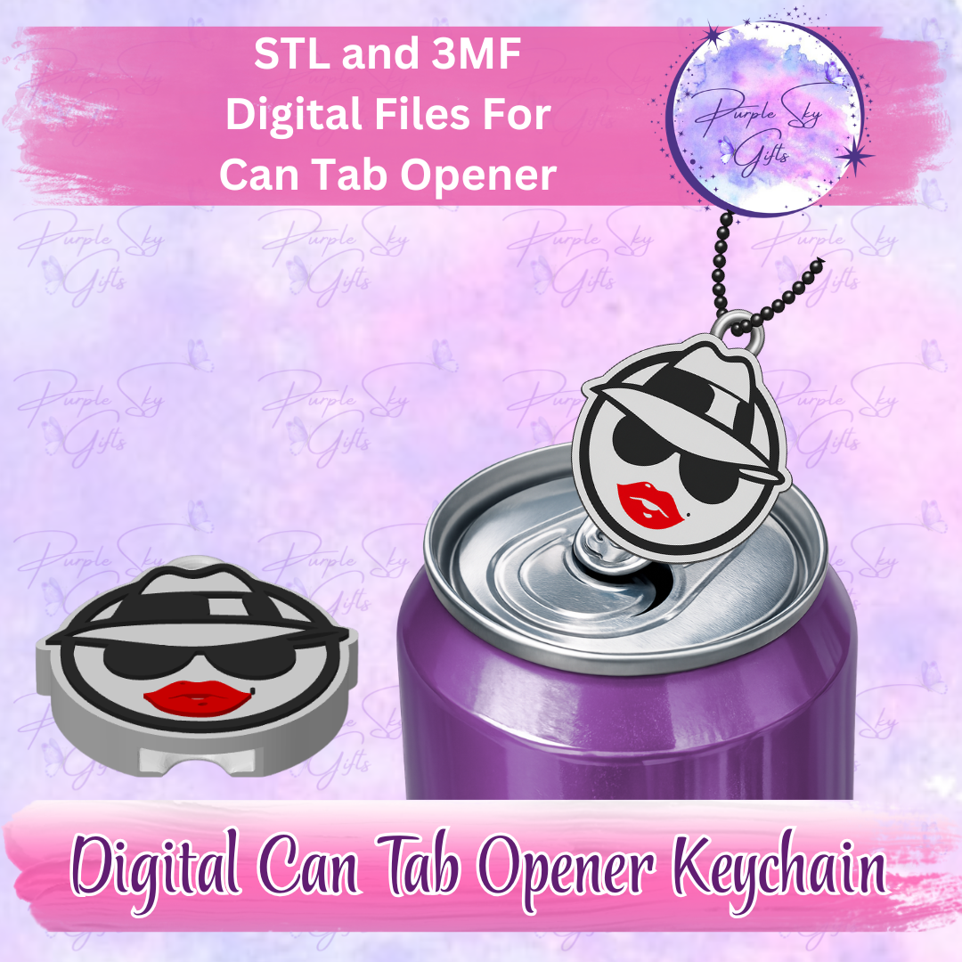 Lowrider Chola Woman Drink Tab Can Opener Keychain/Charm STL and 3MF DIGITAL File