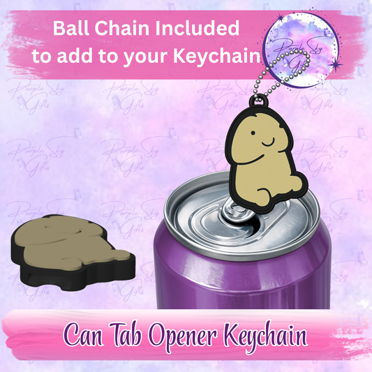 Richard Peen Drink Can Tab Opener Keychain/Charm with a Random Color Ball Chain