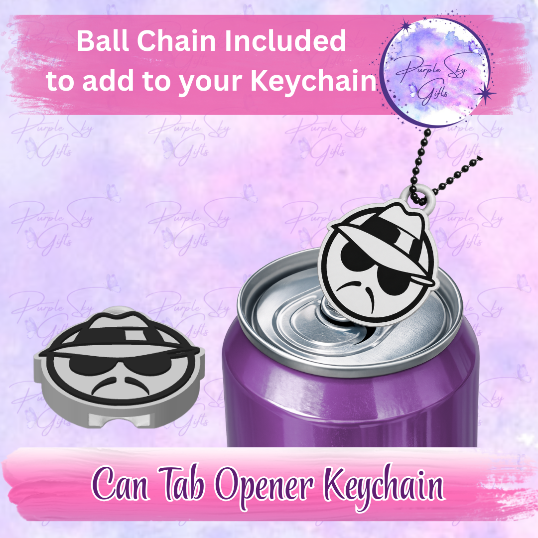 Lowrider Cholo Male Drink Can Tab Opener Keychain/Charm with a Random Color Ball Chain