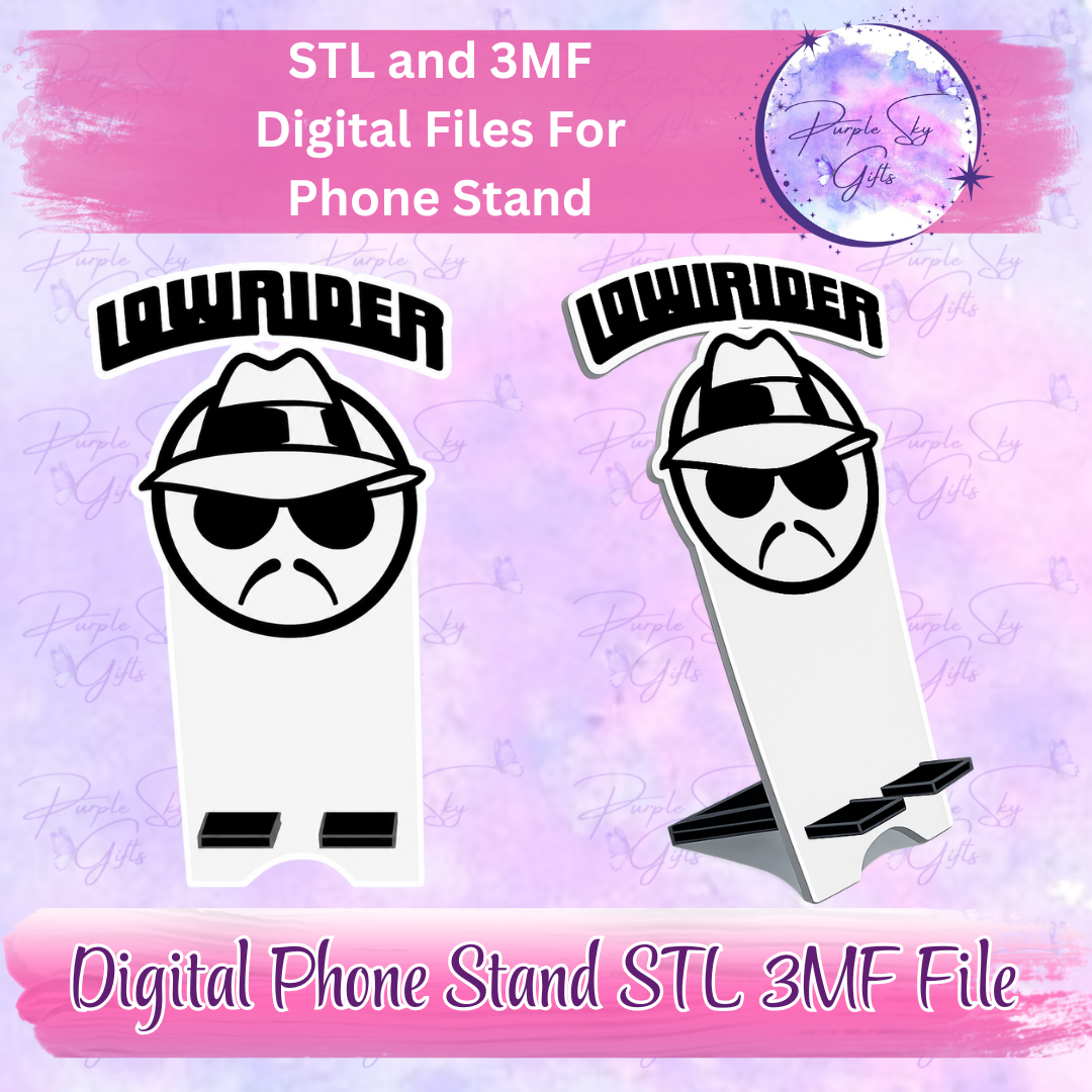 Lowrider Cholo Man With Wording Phone Stand STL and 3MF Files