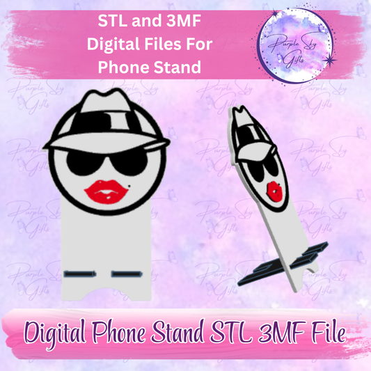 Lowrider Chola Woman Phone Stand STL and 3MF Files