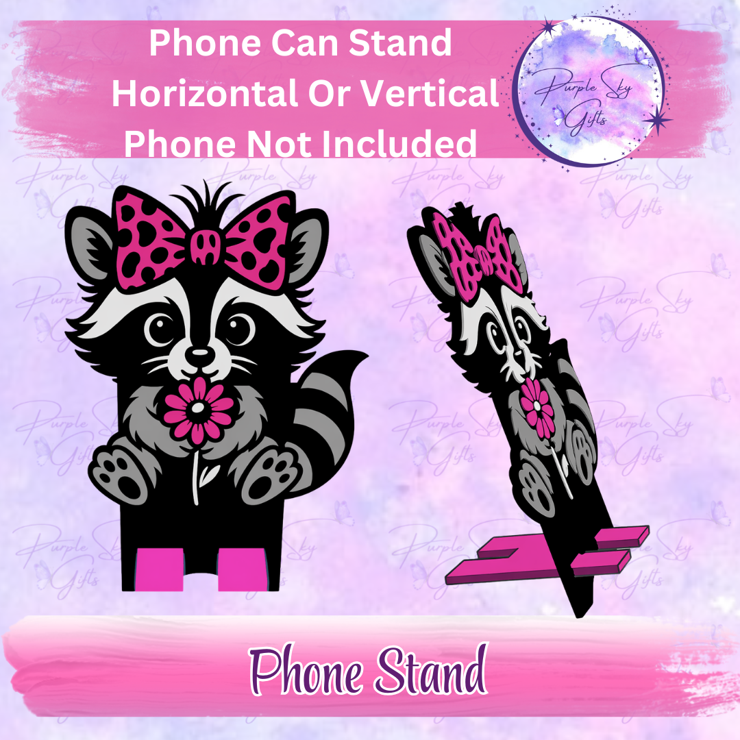 Cute Raccoon Phone Stand