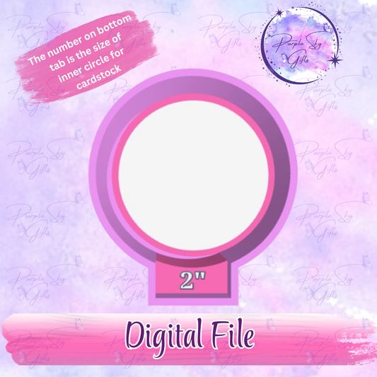 2" Round for Cardstock Inserts Freshie Mold Housing STL Digital File
