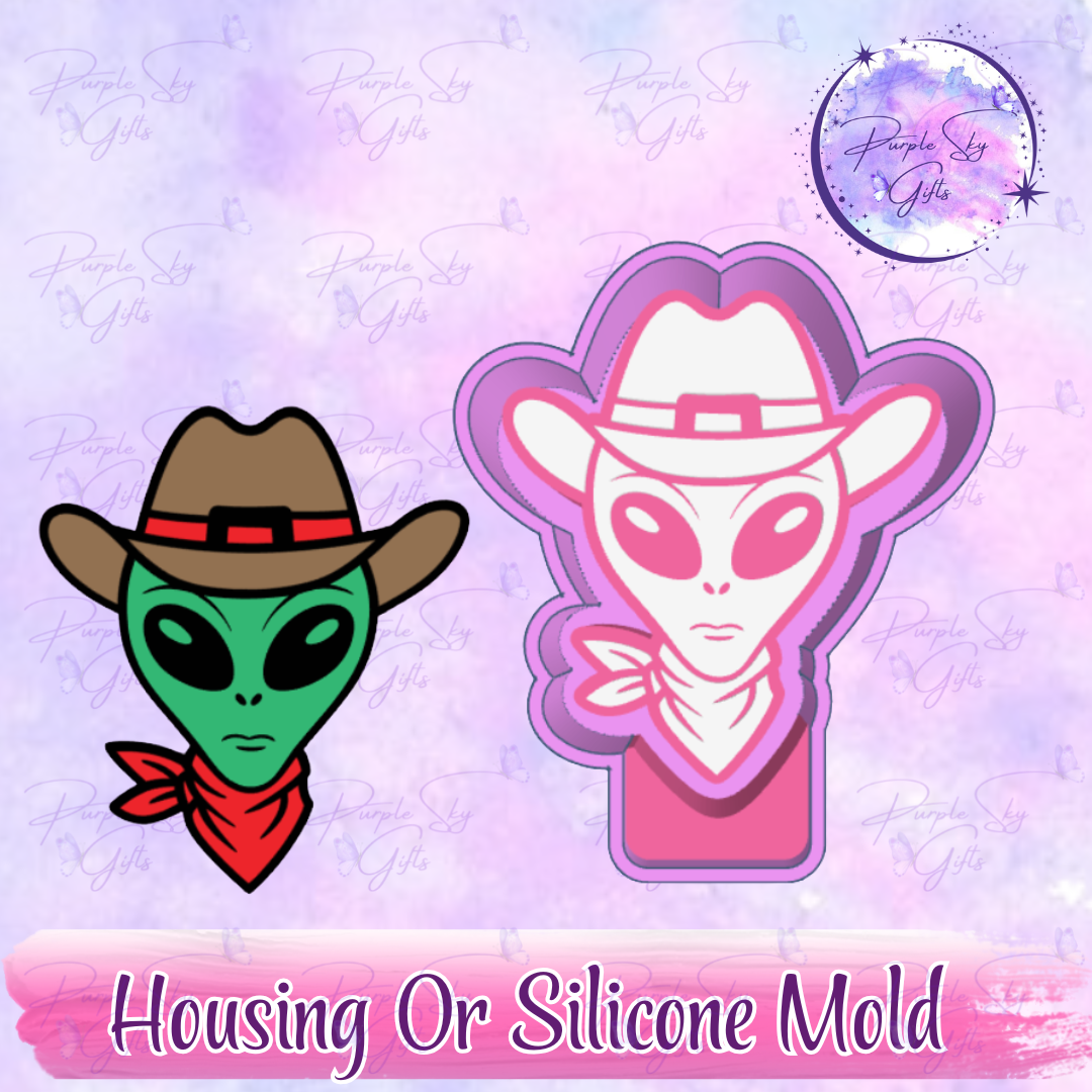 Alien Cowboy Mold Housing or Silicone Mold