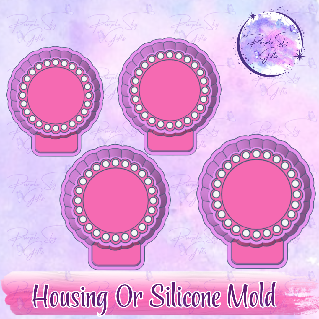 2", 2.5", 3", 3.5" Indented Round BUNDLE for Cardstock Inserts With Circles Freshie, Silicone Mold,, Mold Housing