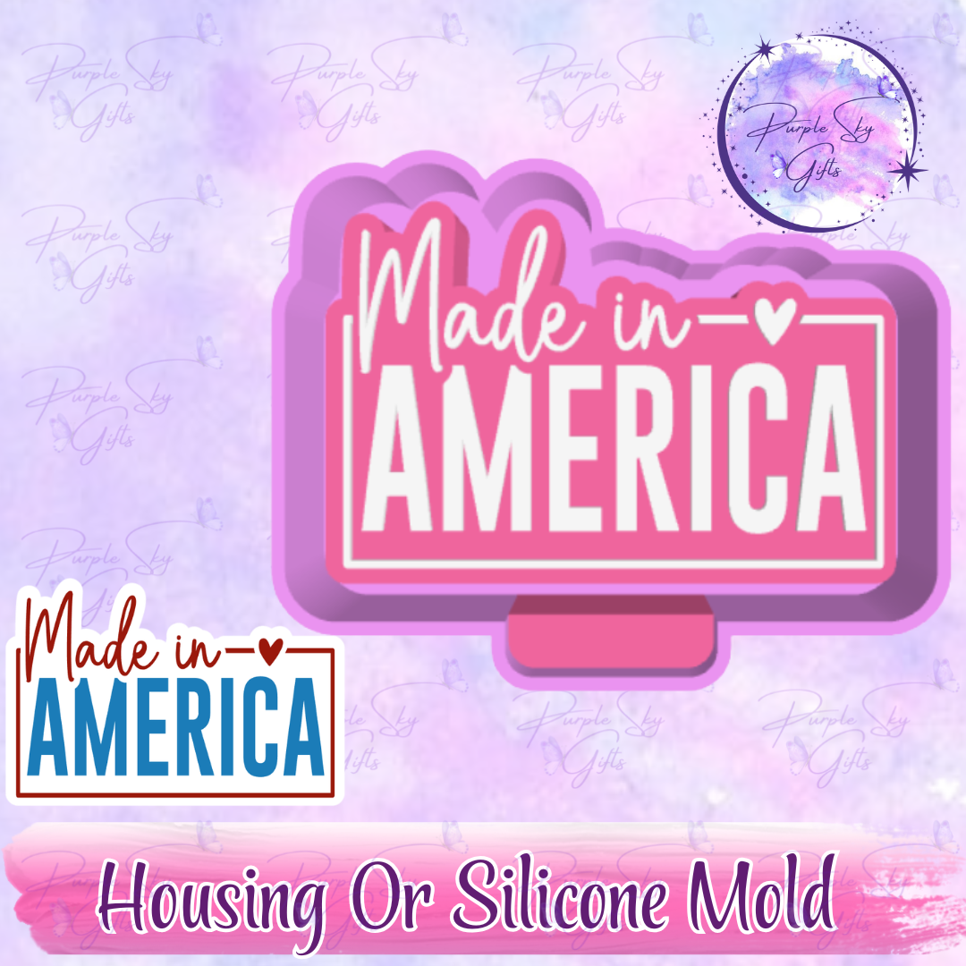 Made In America - 4th Of July - Freshie Mold Housing or Silicone Mold