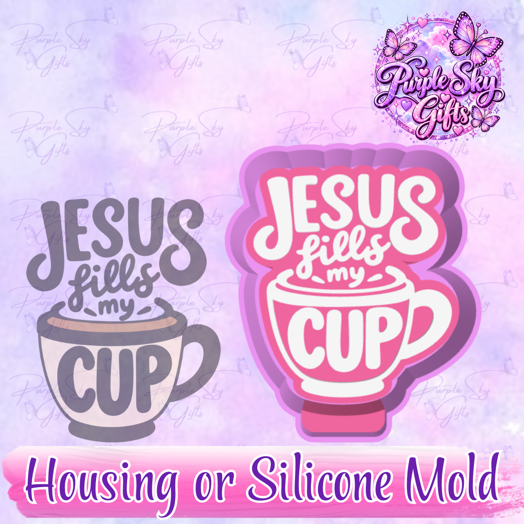 Jesus Fills My Cup Freshie Mold Housing or Silicone Mold