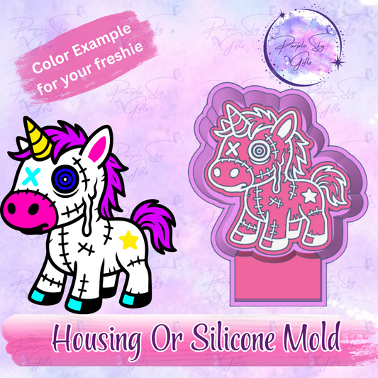 Zombie Voodoo Unicorn Freshie Mold Housing or Silicone Mold
