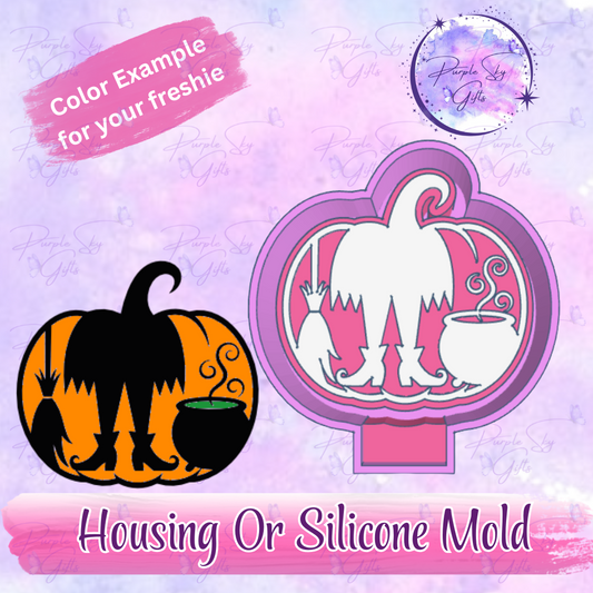 Witch Pumpkin Halloween Freshie Mold Housing or Silicone Mold