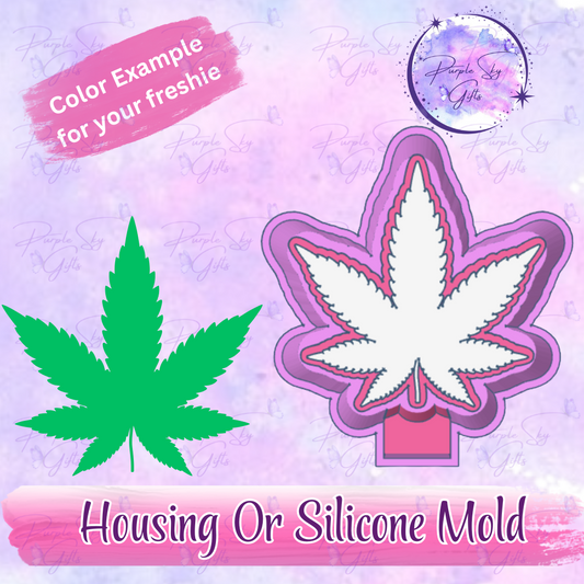 Weed Leaf Freshie Mold Housing or Silicone Mold