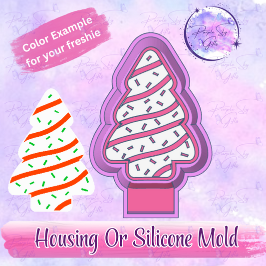 Christmas Tree Cake Freshie Mold Housing or Silicone Mold