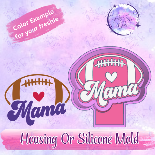 Football Mama Freshie Mold Housing or Silicone Mold