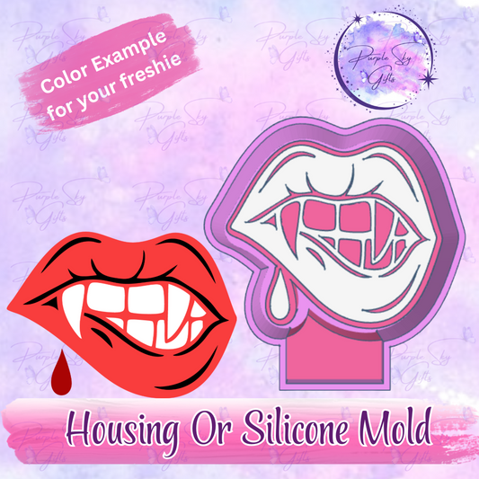 Vampire Lips Freshie Mold Housing or Silicone Mold