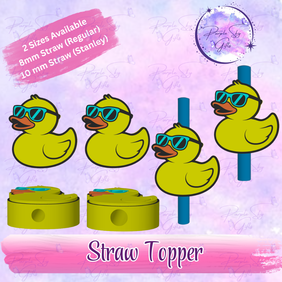 Straw Duck Racing Cool Duck Straw Topper – Purple Sky Prints