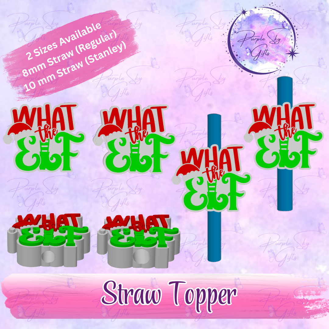 What The Elf Christmas Straw Topper