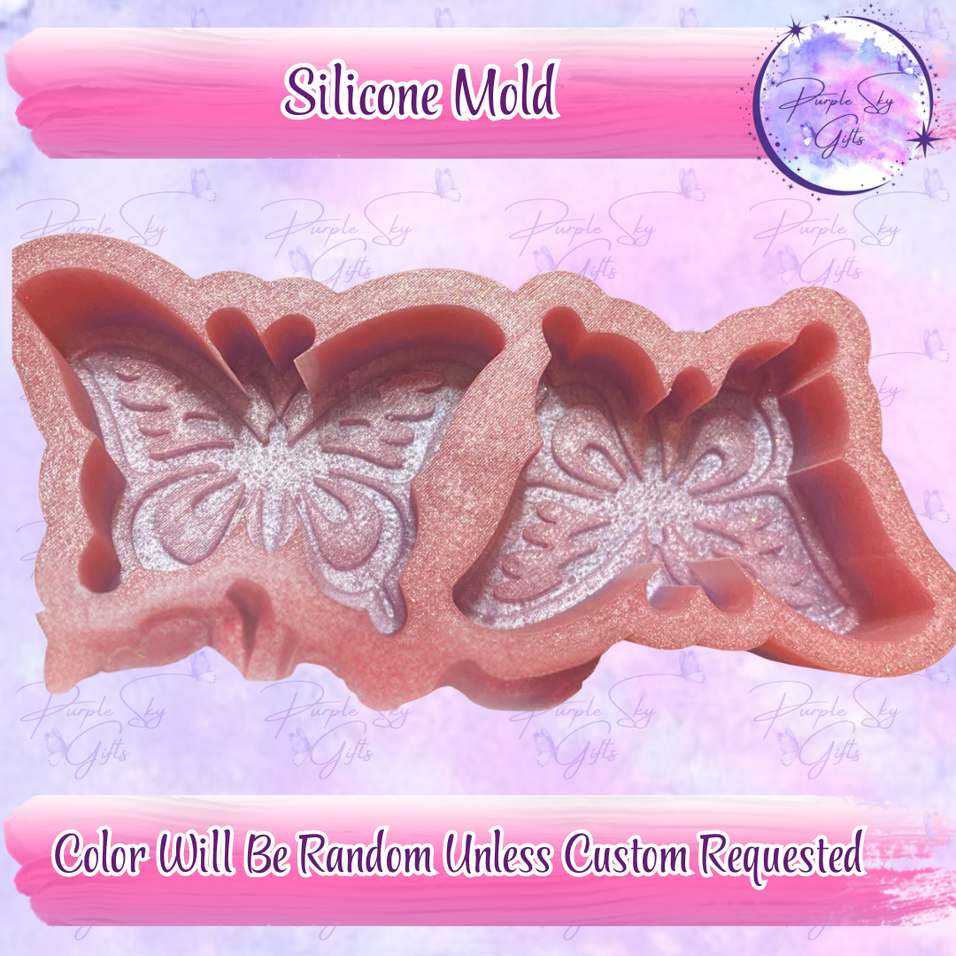 Simple Butterfly Vent Clip Sized Freshie Mold Housing or Silicone Mold