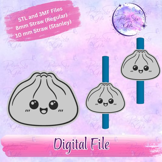 Cute Dumpling 8mm and 10mm STL and 3MF DIGITAL FILES For Straw Topper