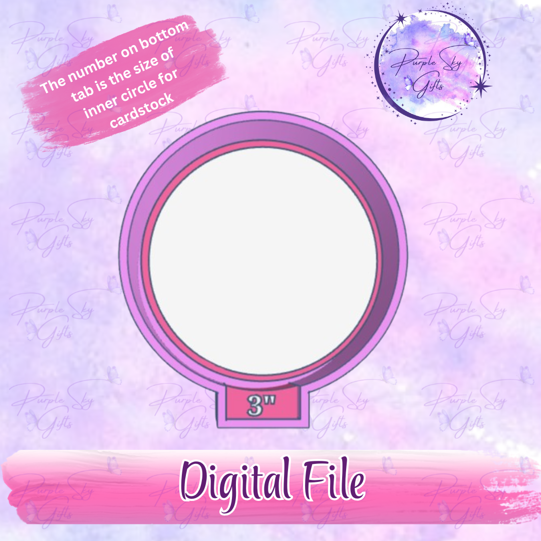 2", 2.5", 3", 3.5" Round BUNDLE for Cardstock Inserts Freshie Mold Housing STL Digital File