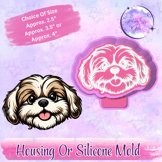 Shih Tzu Puppy Face 1 Freshie Housing or Silicone Mold