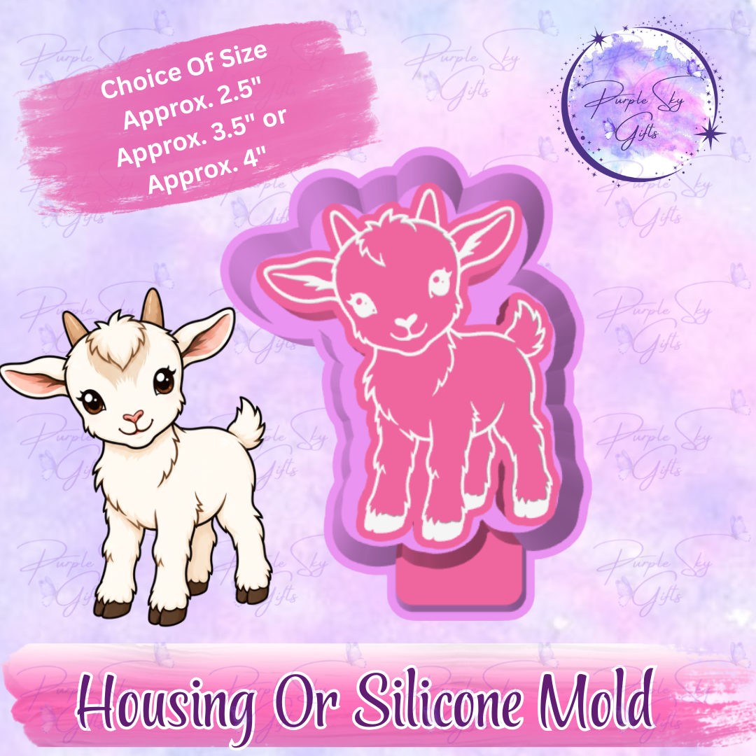Standing Baby Goat Freshie Housing or Silicone Mold