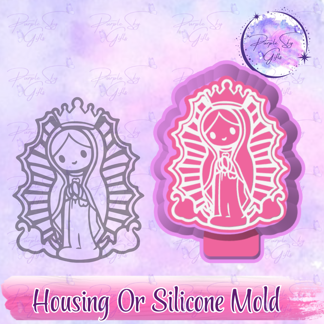 Virgincita, Virgin Mary, Lady Guadalupe Mold Housing or Silicone Mold
