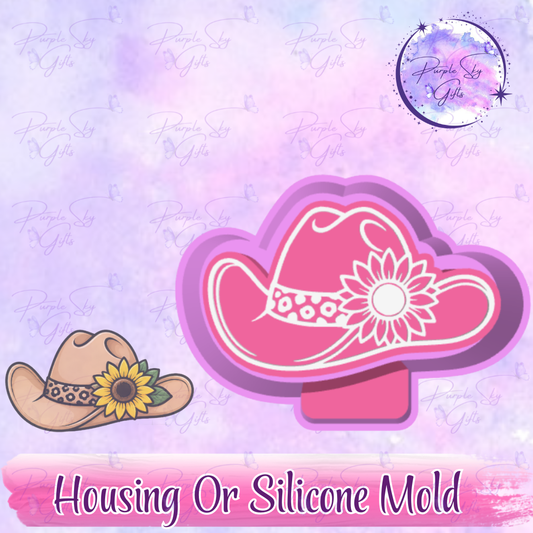 Sunflower Cowboy Hat Mold Housing or Silicone Mold