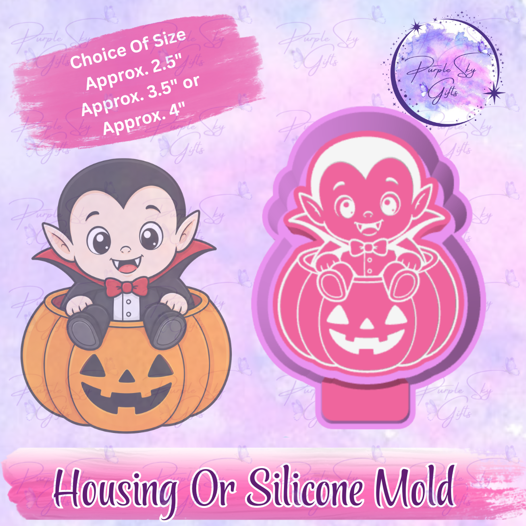 Dracula In A Pumpkin Mold Housing or Silicone Mold