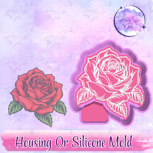 Rose Freshie Mold Housing or Silicone Mold