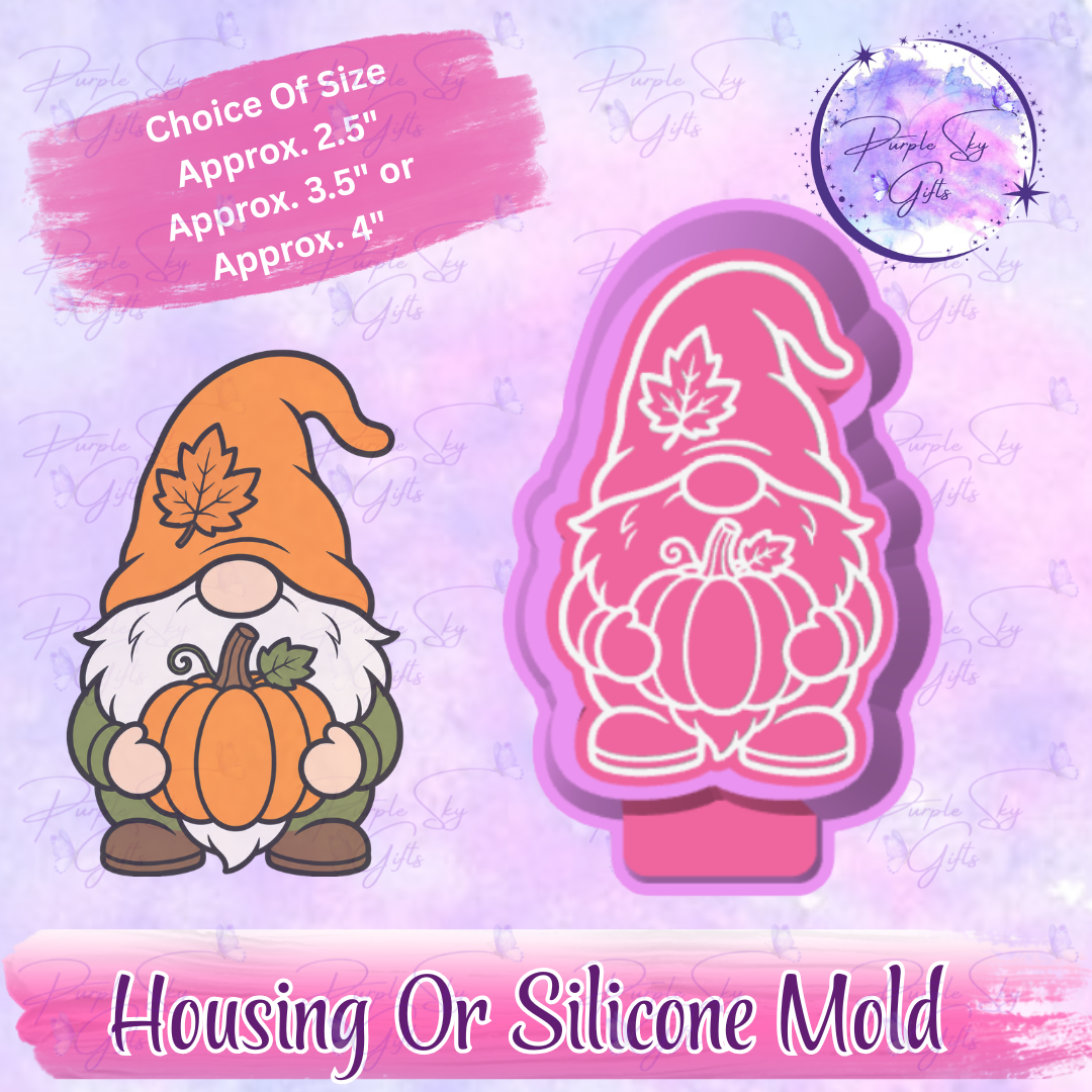 Fall Pumpkin Gnome Mold Housing or Silicone Mold