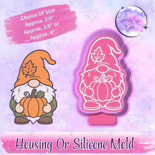 Fall Pumpkin Gnome Mold Housing or Silicone Mold
