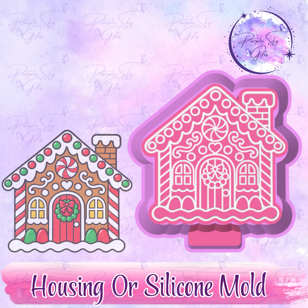 Candy Gingerbread House Freshie Mold Housing or Silicone Mold