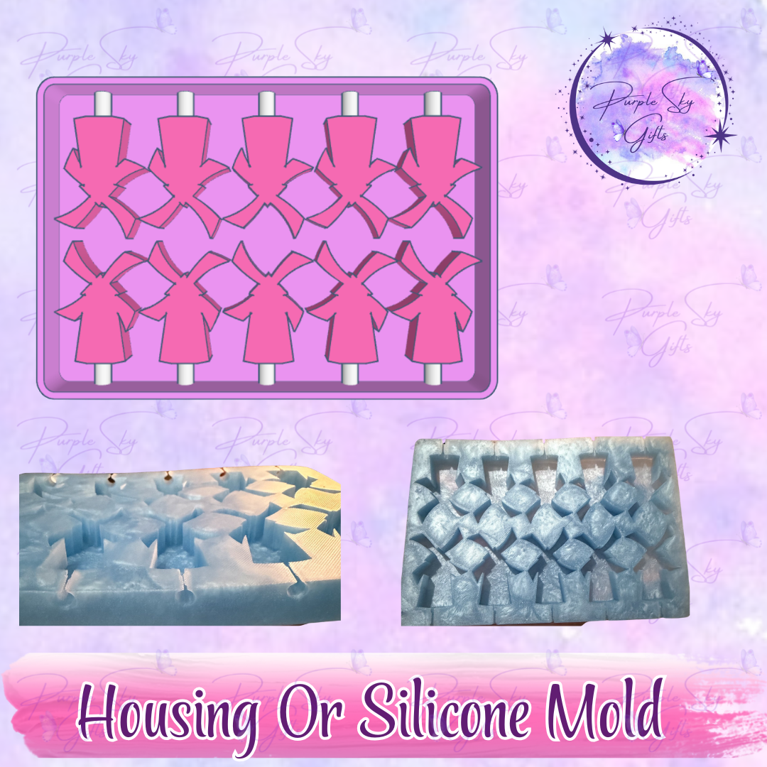 Tray of 10 Windmill Lollipop Tray - Mold Housing or Silicone Mold