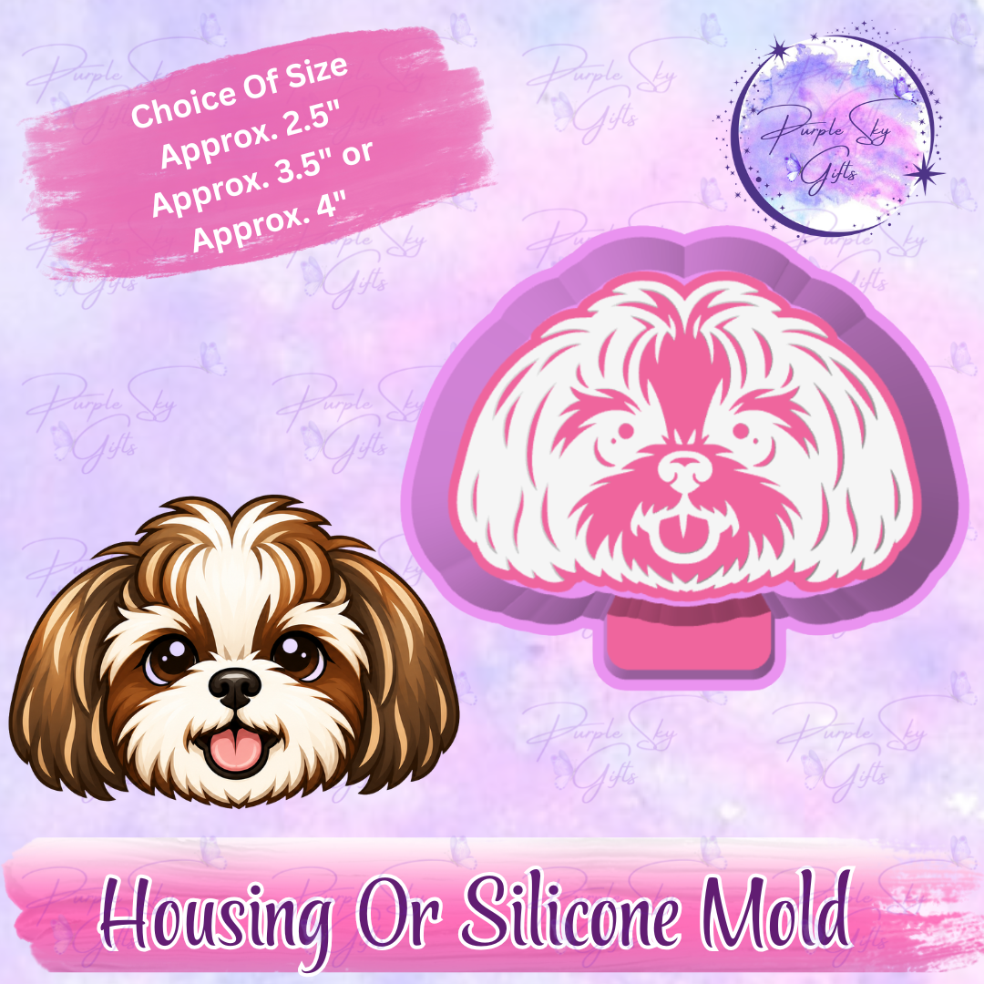 Shih Tzu Puppy Face 2 Freshie Housing or Silicone Mold