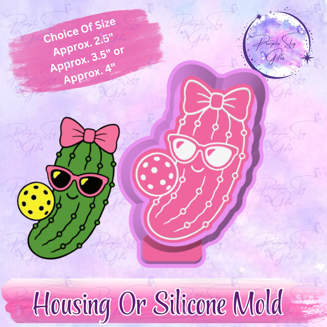 Pickleball Pickle Girl Mold Housing or Silicone Mold