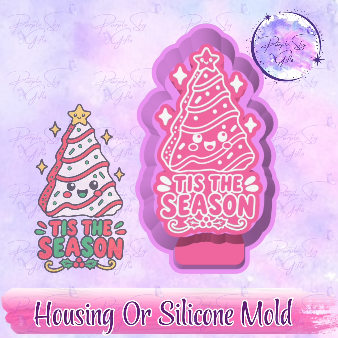 Snack Cake Christmas Tree Tis The Season Mold Housing or Silicone Mold