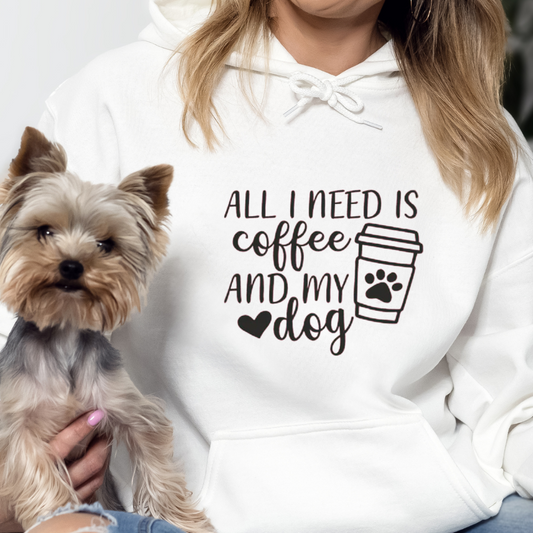 All I Need Is Coffee and My Dog Single Color Screen Print Destash