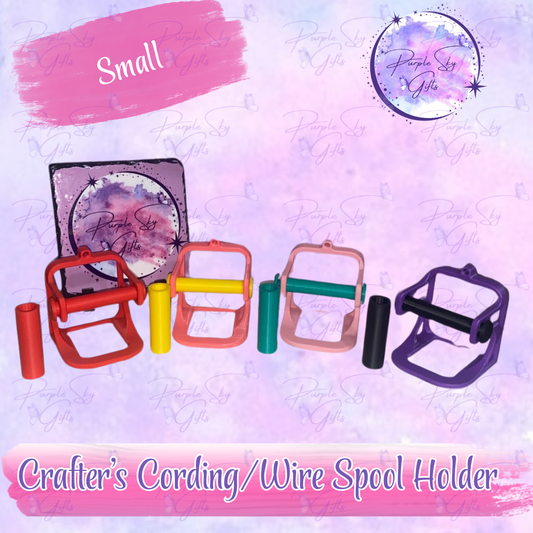 Crafter's Cording/Wire Spool Holder With Adapter for Large and Small Holed Spools -Two Sizes