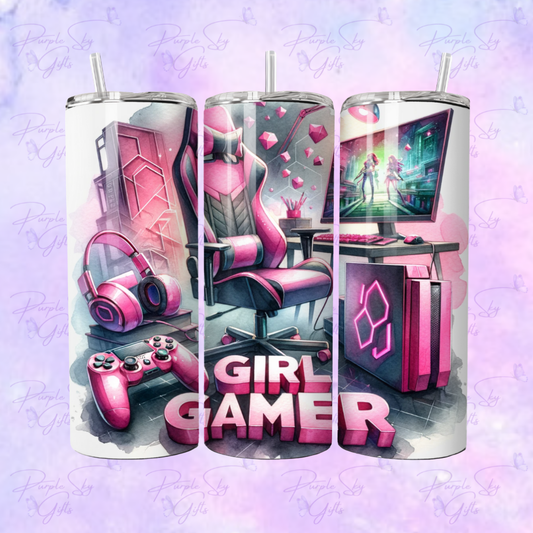 Girl Gamer Room 20 or 30 oz Tumbler