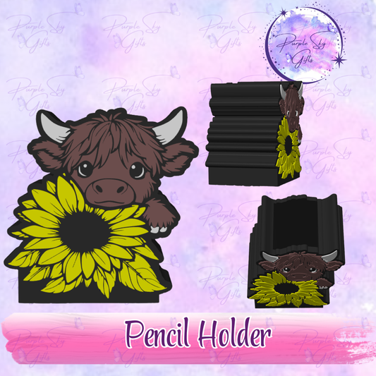Sunflower Cow Desk Pencil Holder - Desk Accessories