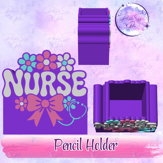 Floral Nurse Desk Pencil Holder - Desk Accessories