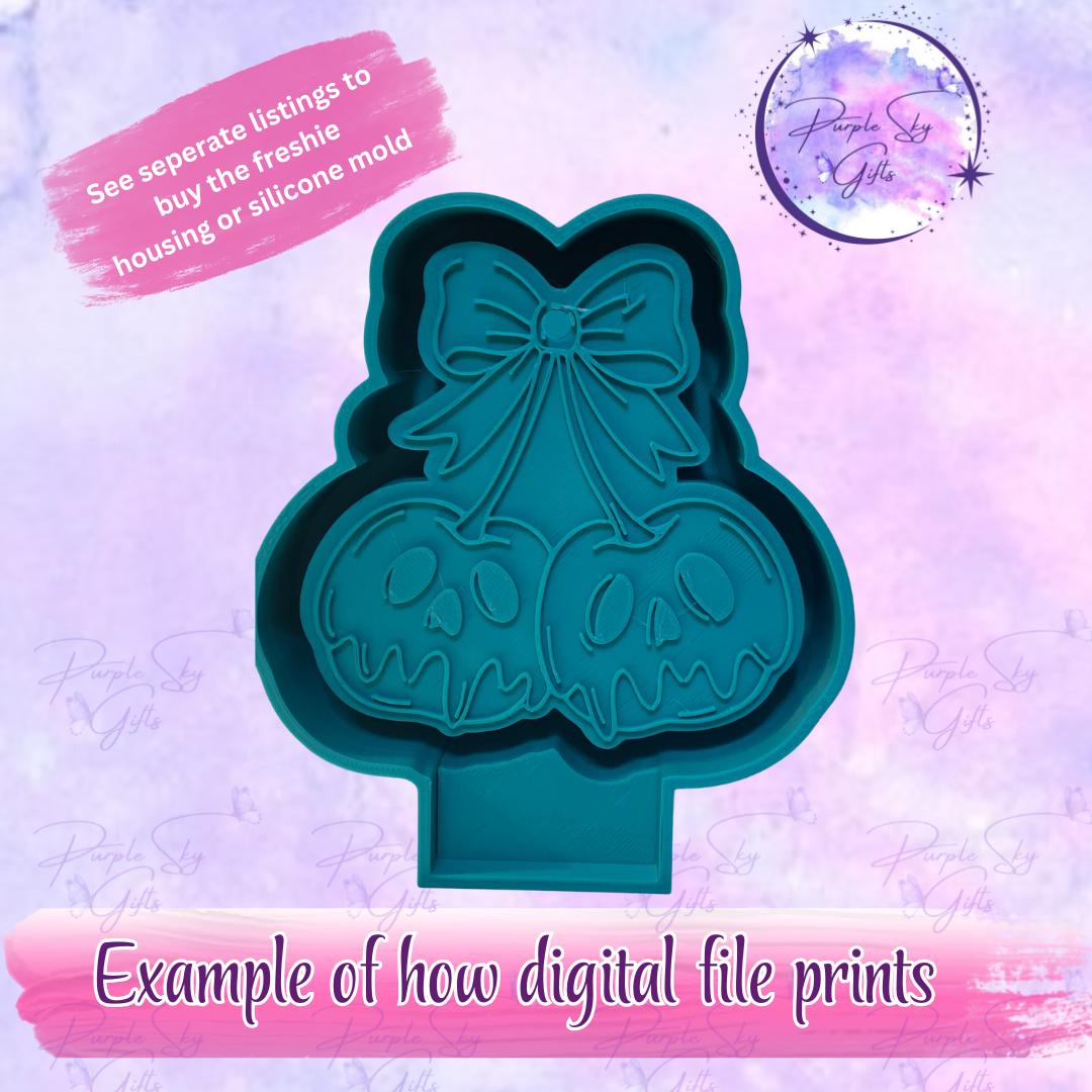 Poisoned Apple Cherries Freshie Mold Housing STL Digital File