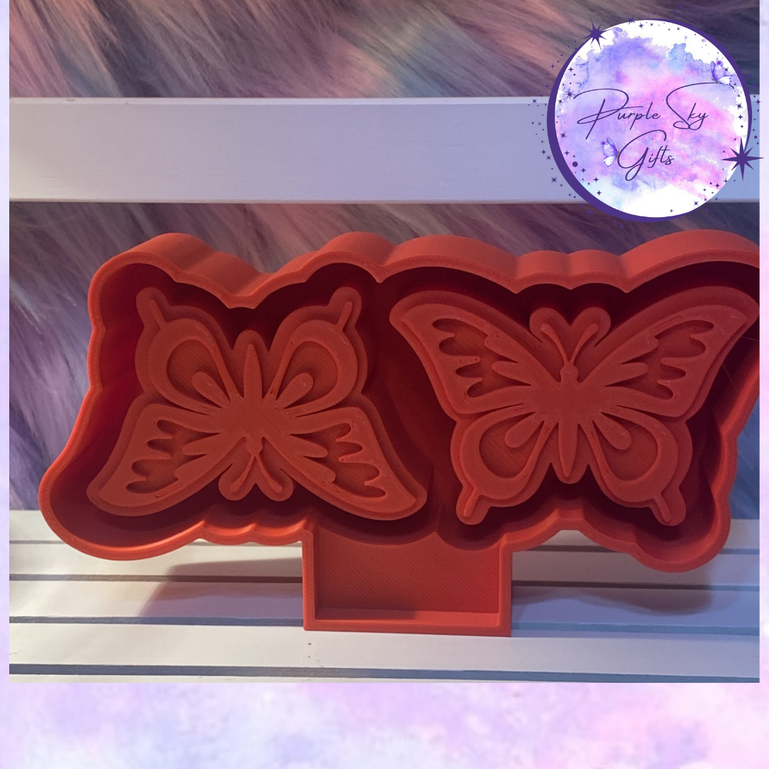 Simple Butterfly Vent Clip Sized Freshie Mold Housing or Silicone Mold