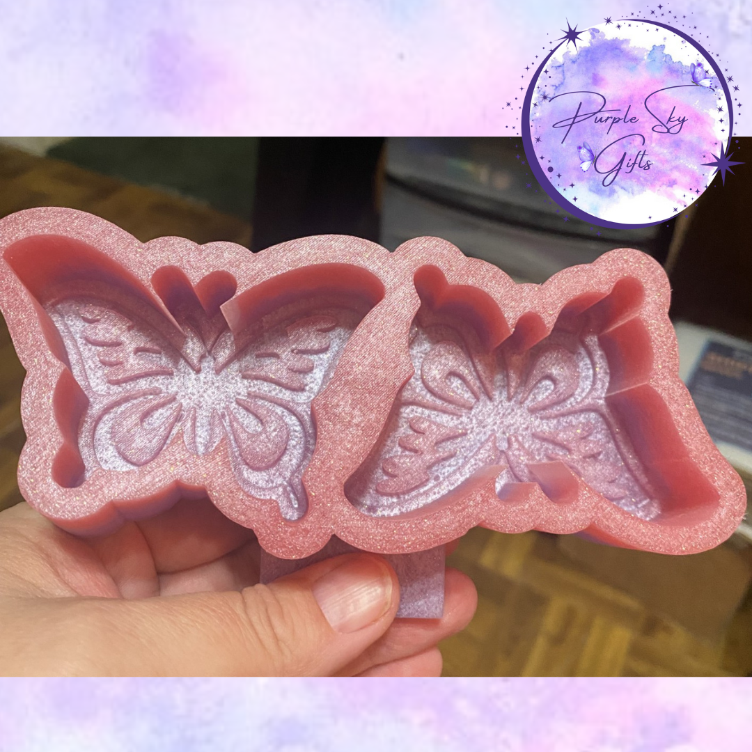 Simple Butterfly Vent Clip Sized Freshie Mold Housing or Silicone Mold