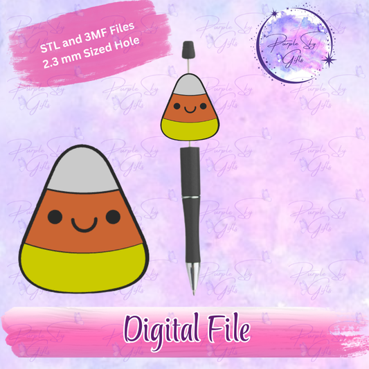 Happy Candy Corn Focal Bead Digital STL and 3MF Files