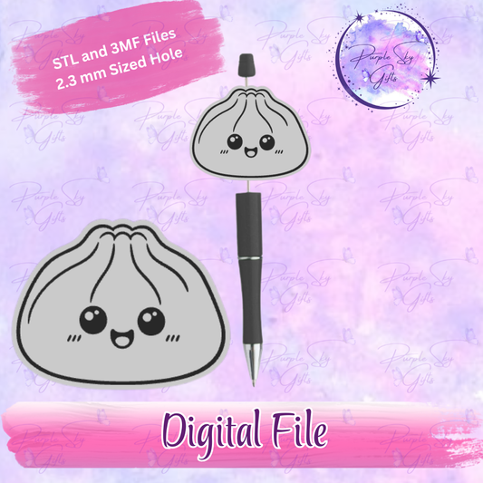 Cute Dumpling Focal Bead Digital STL and 3MF Files
