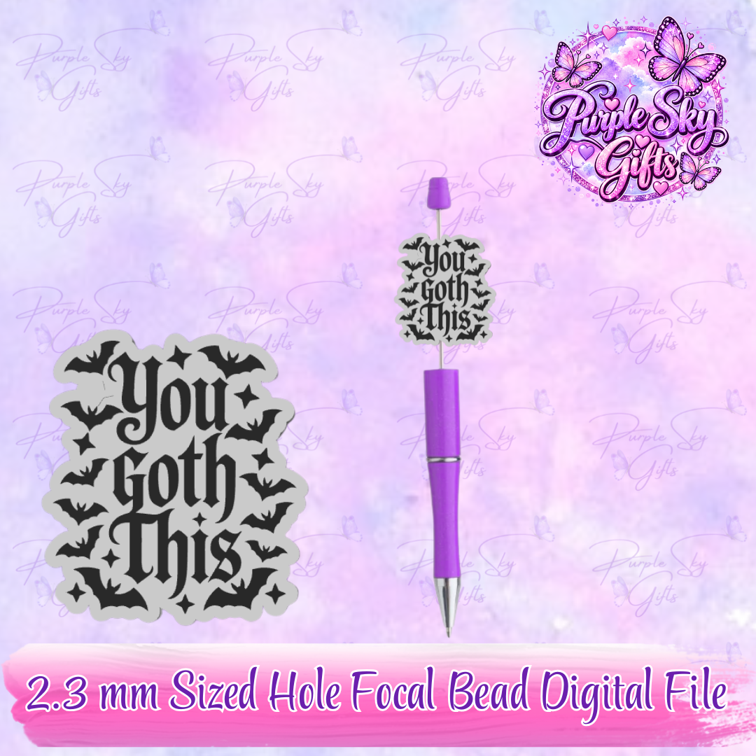 You Goth This Focal Bead Digital STL and 3MF Files