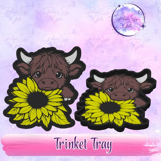 Sunflower Cow Trinket Tray